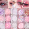 6Jar/set Eyeshadow Glitter Gel Palette Glossy Shiny Heart Star Hexagon Glitter Sequin DIY Face Body Eyes Makeup Sequin Decoratio 1
