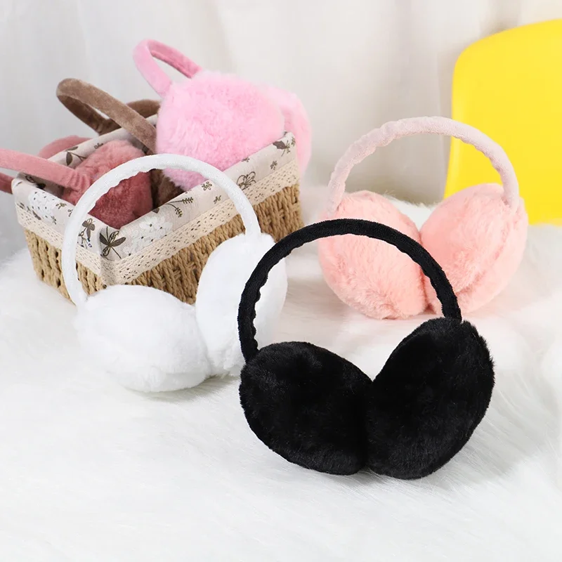 Winter Warm Earmuffs Soft Plush Ear Warmer for Women Men Fashion Solid Color Earflap Outdoor Cold Protection Ear-Muffs Ear Cover ear muffs