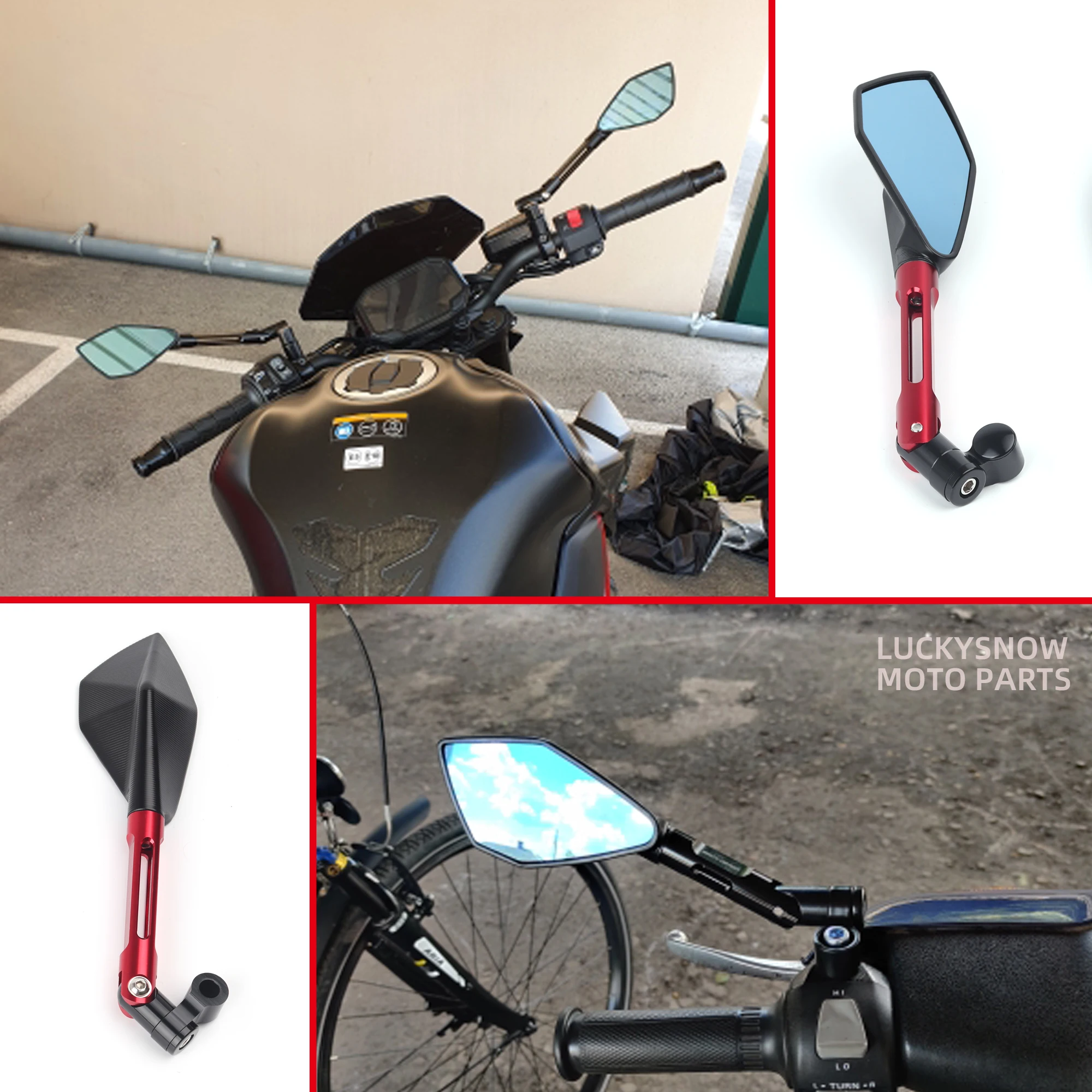 Motorcycle Handle Bar Mirror For SUZUKI GSR400 GSR600 GSR750