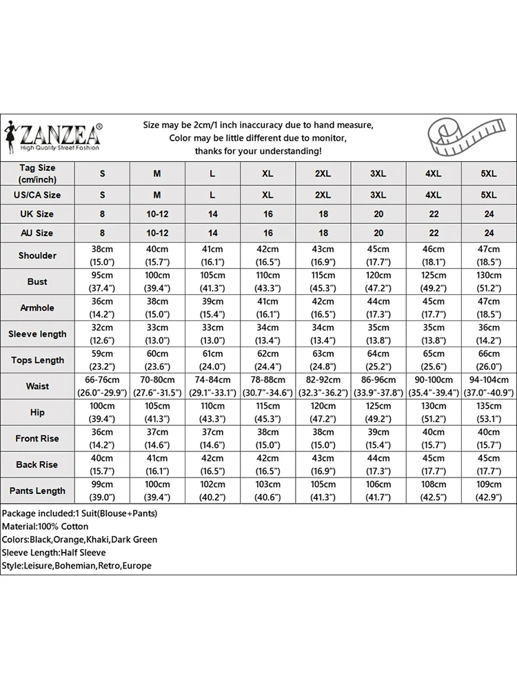 ZANZEA 2PCS Women Outfits Fashion Matching Sets Summer Causal Blouse & Wide Leg Pants Solid Loose Tracksuits Oversize Pantsuits 5