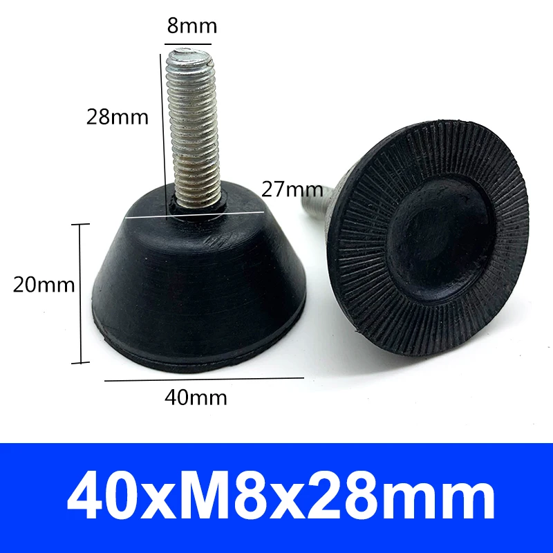 M6 M8 M10 Piedini Regolabili In Gomma Pad Con Ve Tavolo Sedia Balck Livellamento Piede Pad Mobili Gamba Protezioni Antiurto - Foto 4