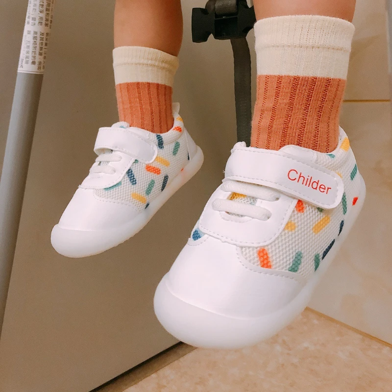 Boys/Girls Baby Walking Shoe 2023 Spring/Autumn New 0-2 Year Old Shoe Soft Sole Mesh Breathable Baby Shoe Nude Shoe bebê أحذية