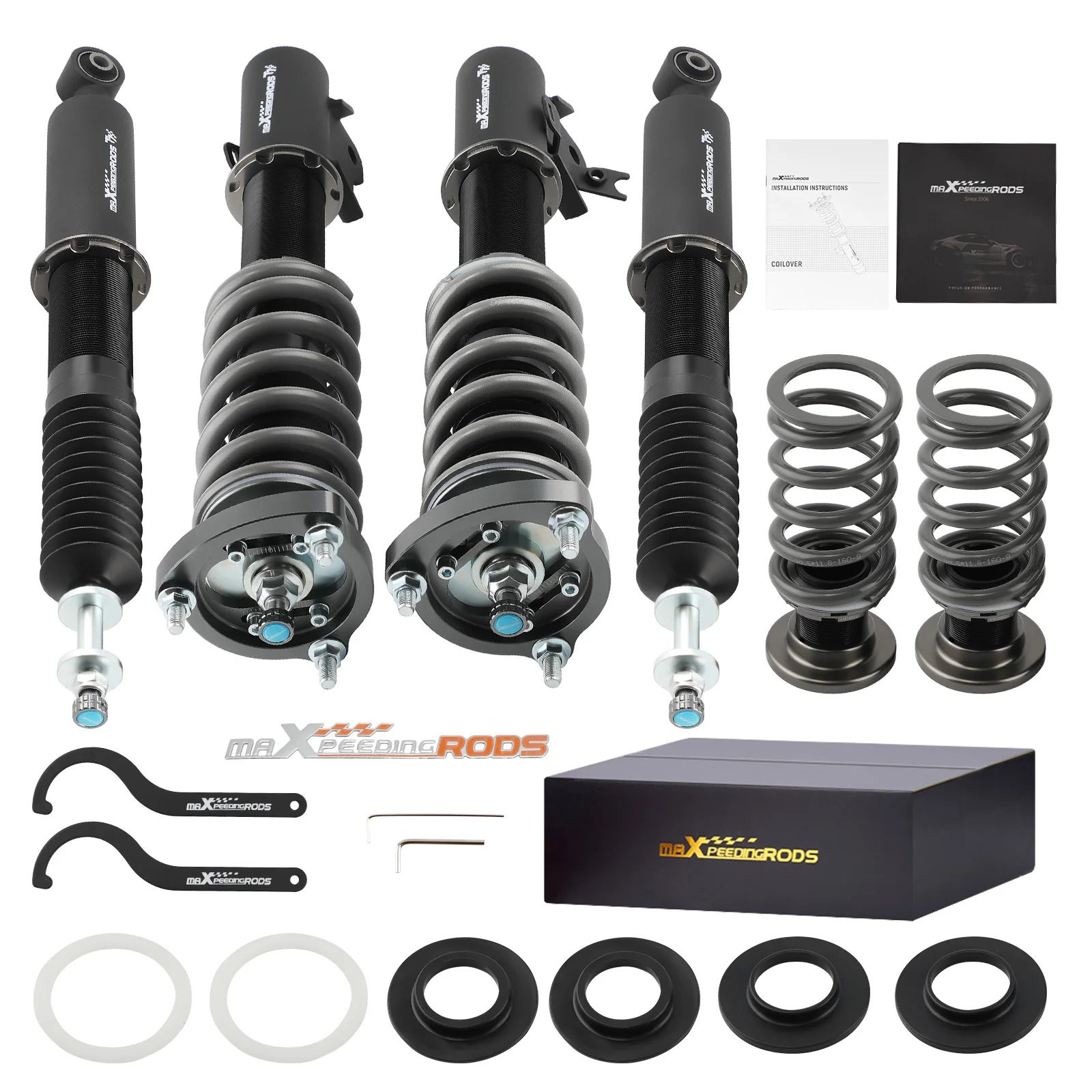

MaXpeedingrods COT7 24 настраиваемые койловеры комплект ударных пружин для Honda Civic 06-11 подвесные пружины