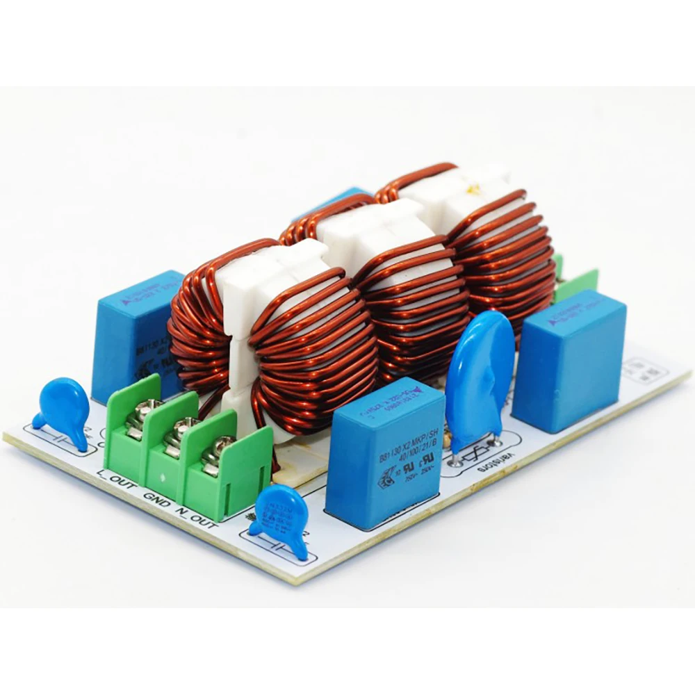 High-Performance AC EMI Power Filter with 4-Stage EMC High-Frequency Filtering for Audio Amplifiers