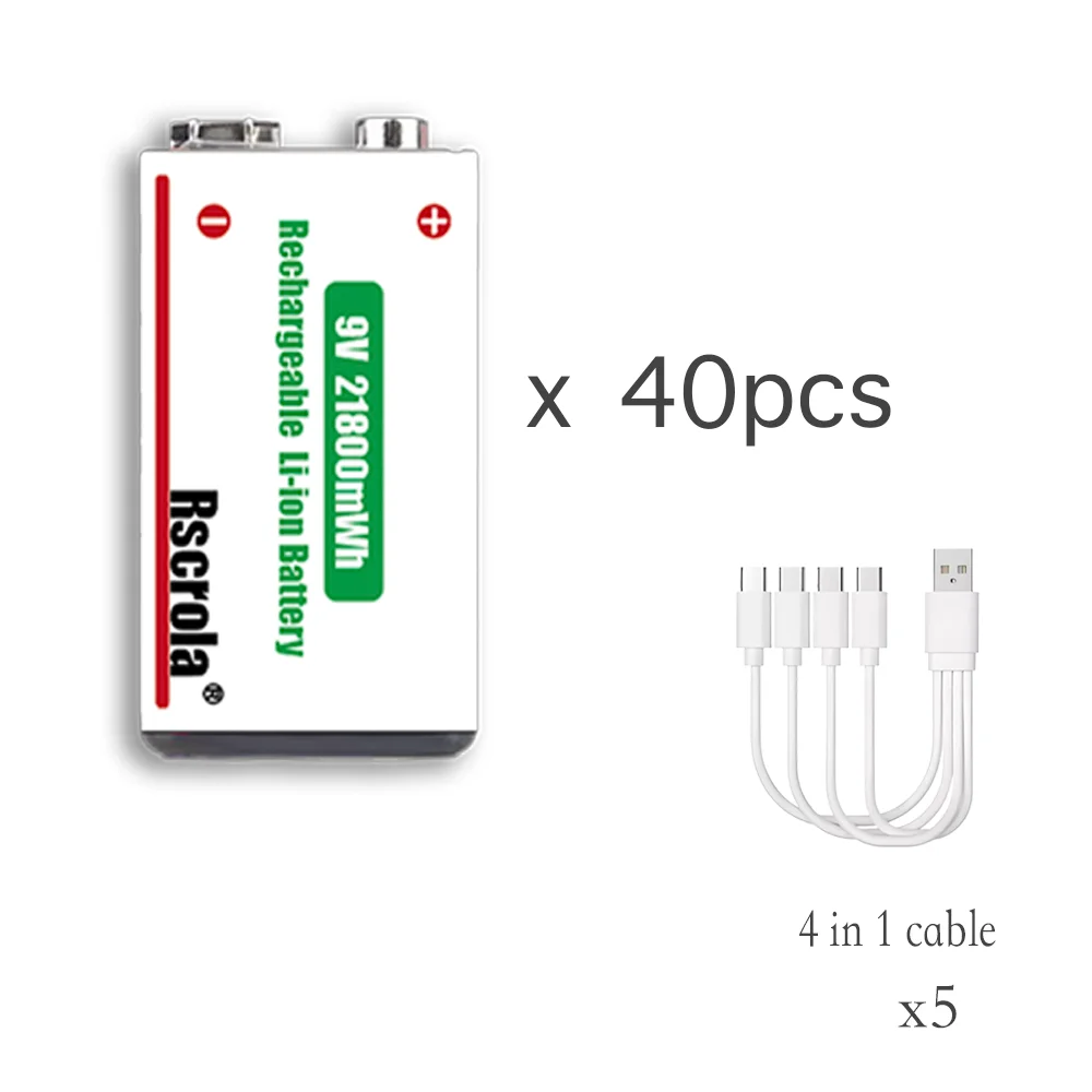 40 pcs 9v Batteries
