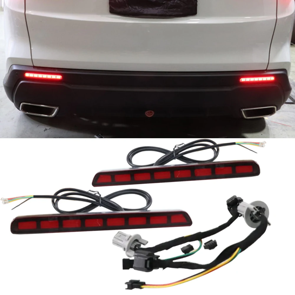 

IP67 1 Pair Square Rear Bumper Reflector LED Fog Light Tail Lamp Fit for Honda CR-V CRV 2023 2024 New