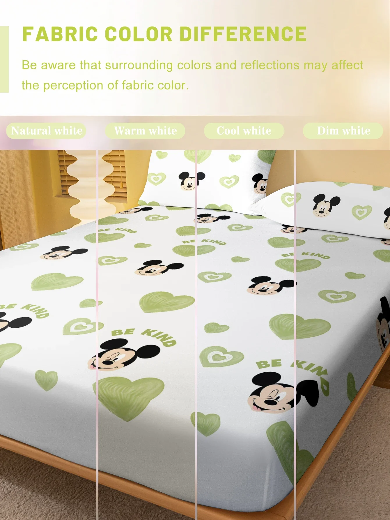 1 cartoon cute Mickey digital printed frosted Fitted Sheet,bedroom printed bed cover,bedding(No pillowcase) 4