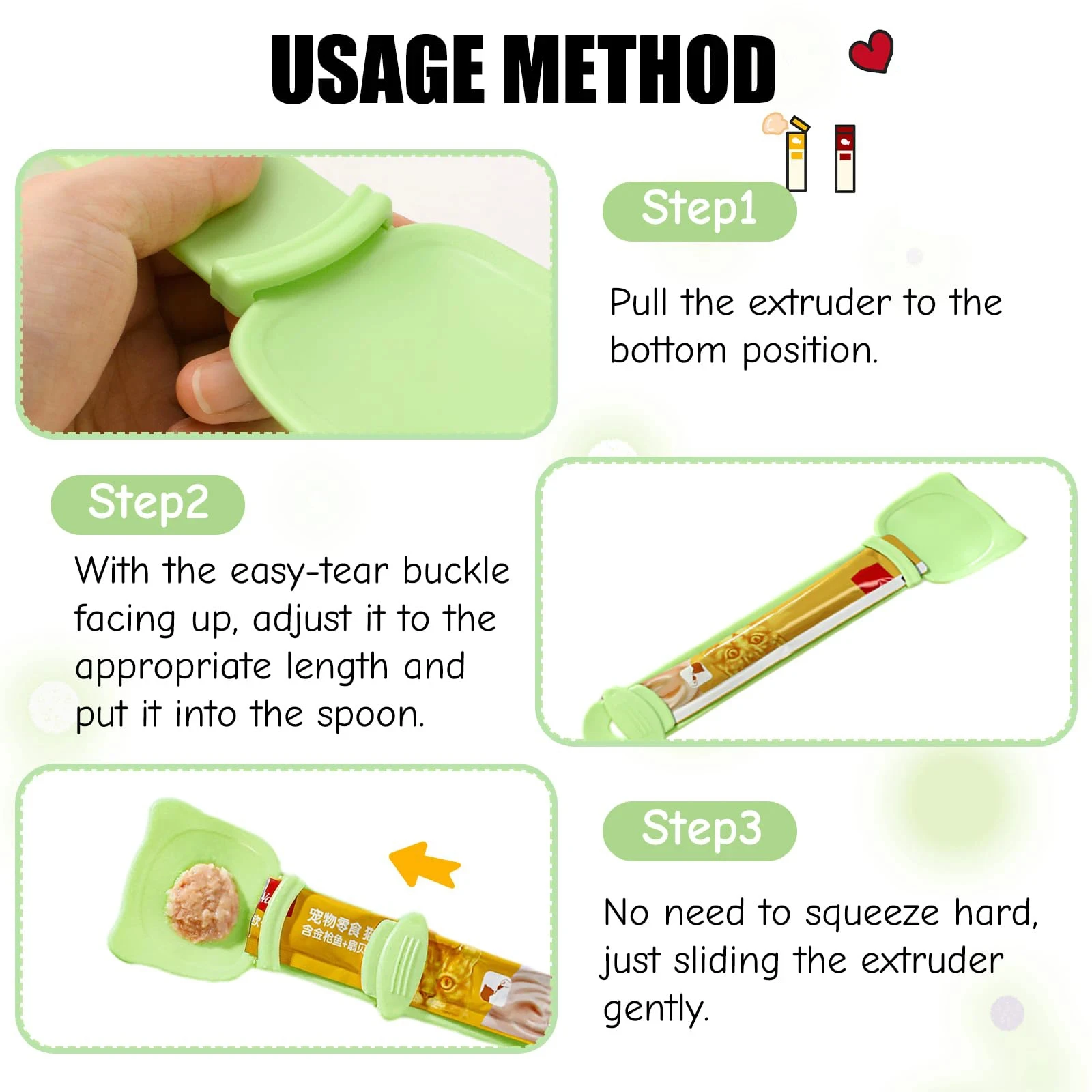 Cat Strip Squeeze Spoon Cat Strip Feeder Cat Wet Treats Dispense Spoon Cat Pet Food Spoon Feeding Multi Functional Pet Spoons