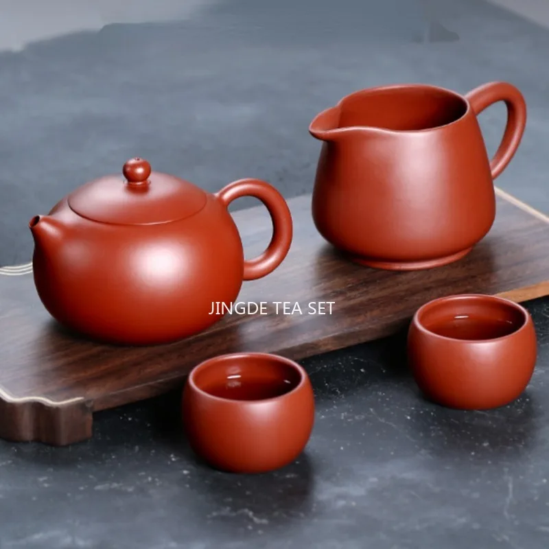 Yixing Handmade Purple Clay Teapot Dahongpao Tea Xishi Pot Tea Pot Household Kung Fu Tea Set Chinese