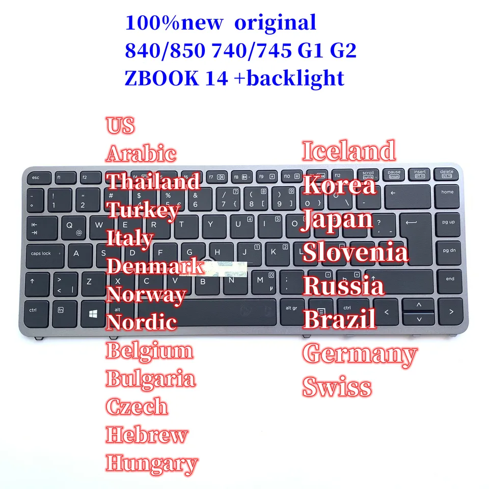 Tastiera Per HP 850 G2 Tastiera Italiana Retroilluminata Ricondizionata Per HP 840 G1, G2, 850 G1, G2 – Qualità OEM Con Garanzia 6 Mesi