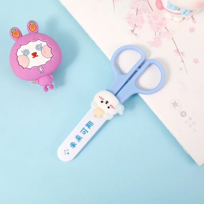 Cute Kawaii Animal Portable Mini Art Scissors Household Multifunctional  Hand Scissors Safety Student Children School Stationery