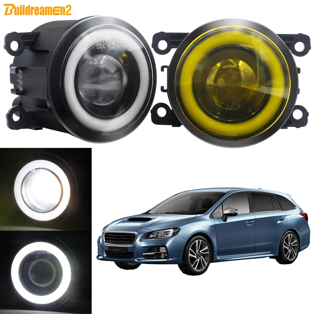 2 Pezzi 30W 3000Lm Car Led Cob Fendinebbia Angel Eye Daytime Running Lamp Drl Assembly Sostituzione Per Subaru Levorg 2014-2019