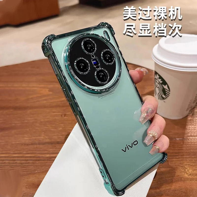 Enhanced Electroplating Silicone Transparent Shockproof Case with TPU Bumper
