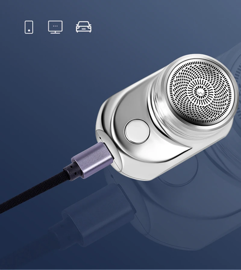 남성 미니 전기 면도기 얼굴 수염 트리머 USB 충전 디지털 디스플레이 휴대용 수염 면도기 무선 여행용 면도기