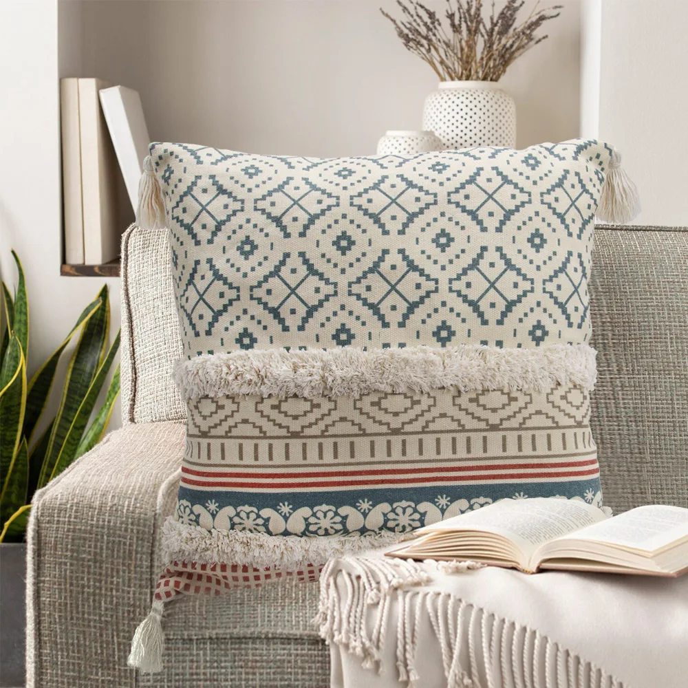 

New 45*45cm Polyester Blend Comfortable Skin-Friendly Bohemian Pillowcase