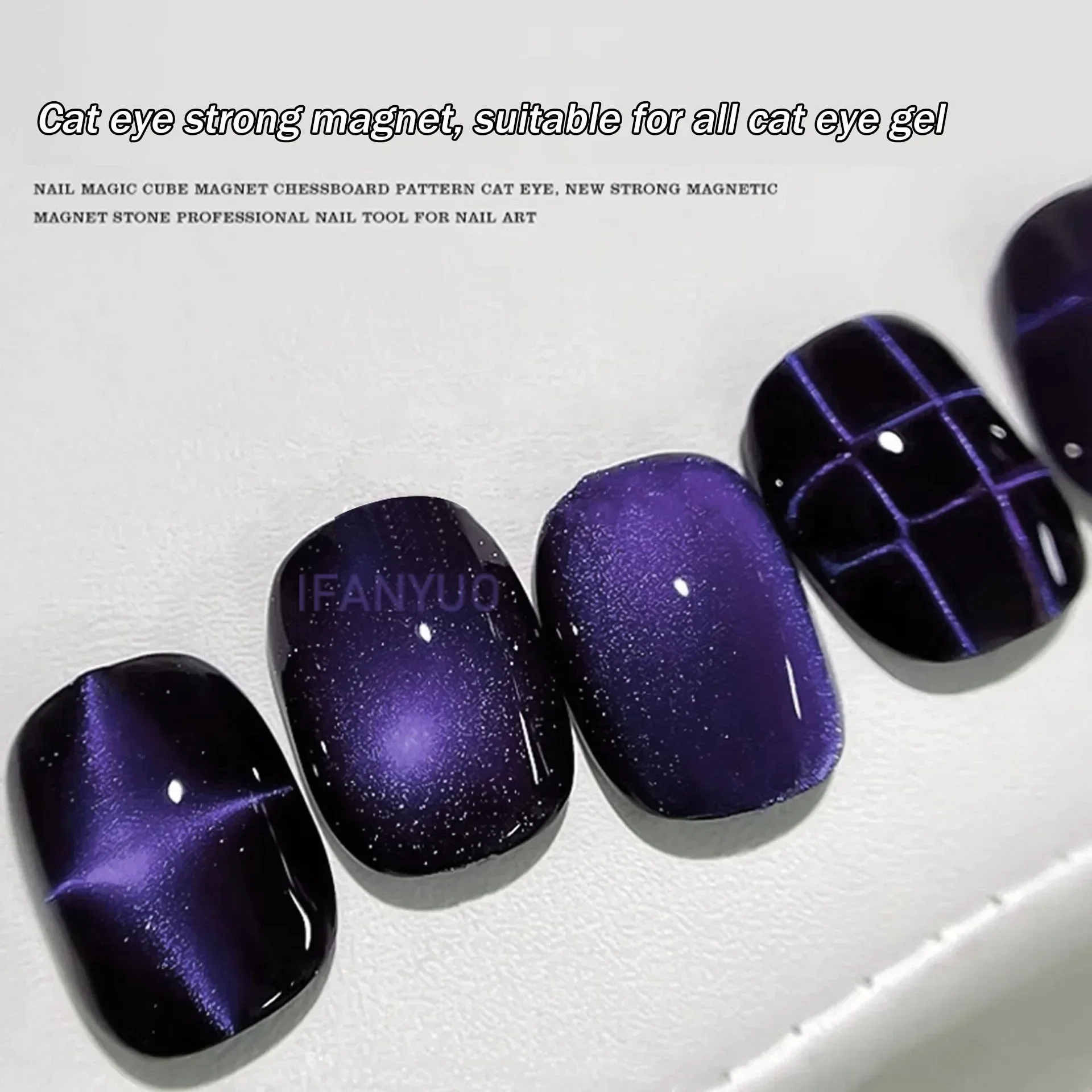 Cat Eye Nail Tool Magnetic Nail Art Tools Magnetic Nail Tools Nail Care Tools Multi-function Cube Magnet Nail Art Cat Eye Chessboard Starlight Nail UV Magnetic Attraction Magnets Set 27pcs Manicure DIY Tool