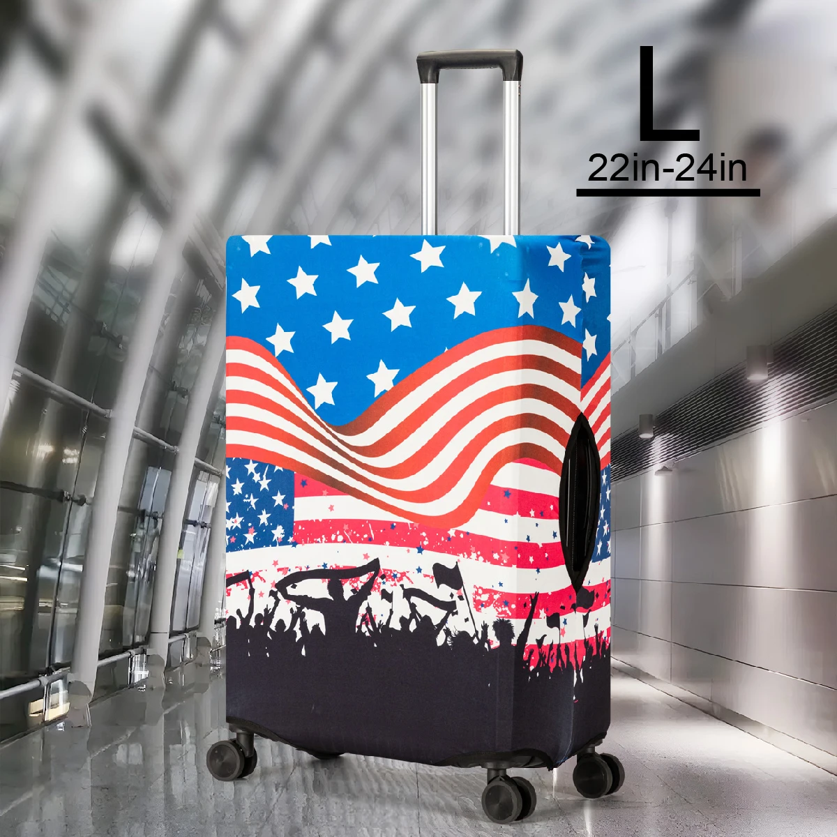 

Customized stocking color printing Thick and Stretchy Luggage Cover Suitcase Cover