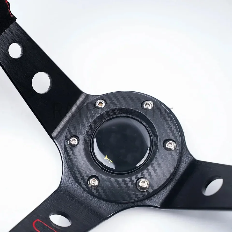 Volante Sportivo Da 14 Pollici 350mm In PVC - Universale Per Auto | Volante Da Corsa Con Manopola - Foto 14