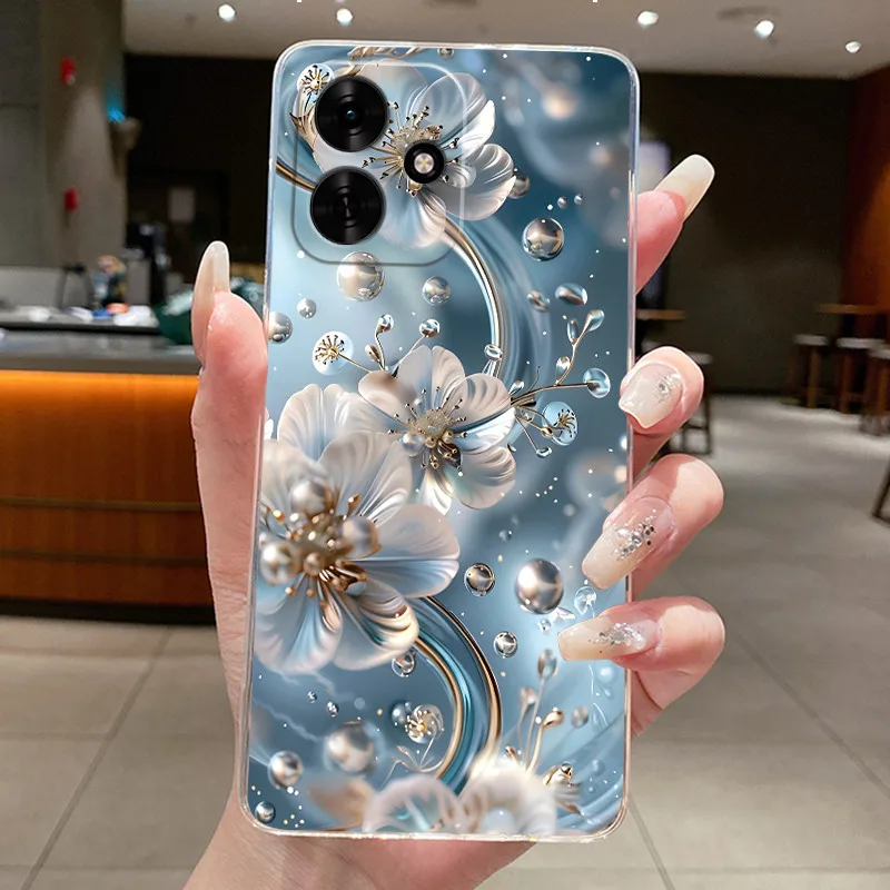 Clear Luxury Fashion Butterfly Flowers Soft TPU Silicone Phone Case