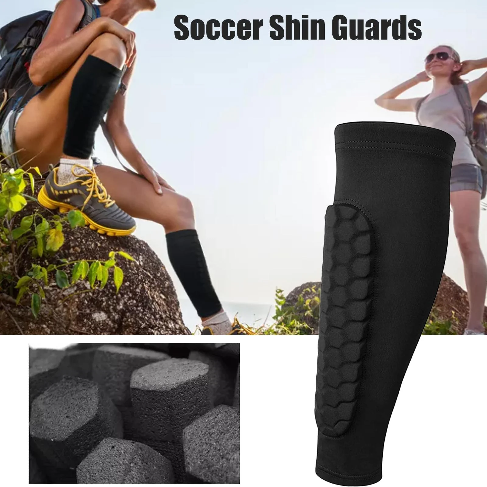 1pc Honeycomb Soccer Shin Guards for Football sports leg protection soccer shin guards,shin guard pads