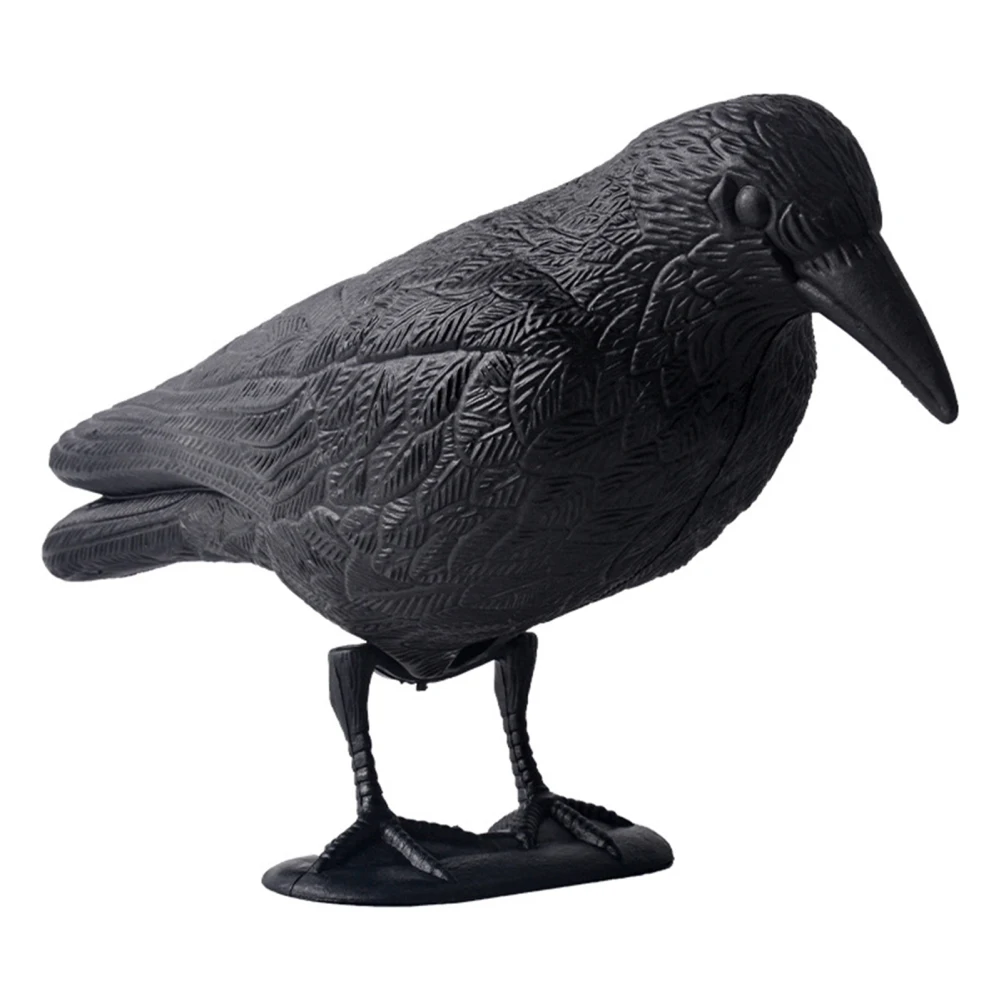 

Outdoor Crow Decoys Simulation Crow Statue Bait Decoys Tool Polyethylene Emulational Crow Decoy Garden Decoration