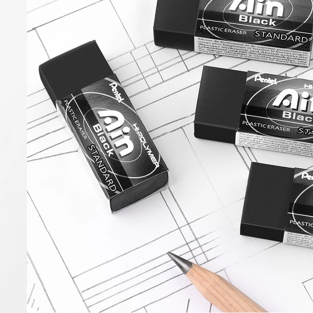 6pcs Japan Pentel Pencil Eraser gli studenti della serie Ain non hanno tracce senza detriti schizzi artistici gomme da cancellare lucide cancelleria scolastica - immagine 6