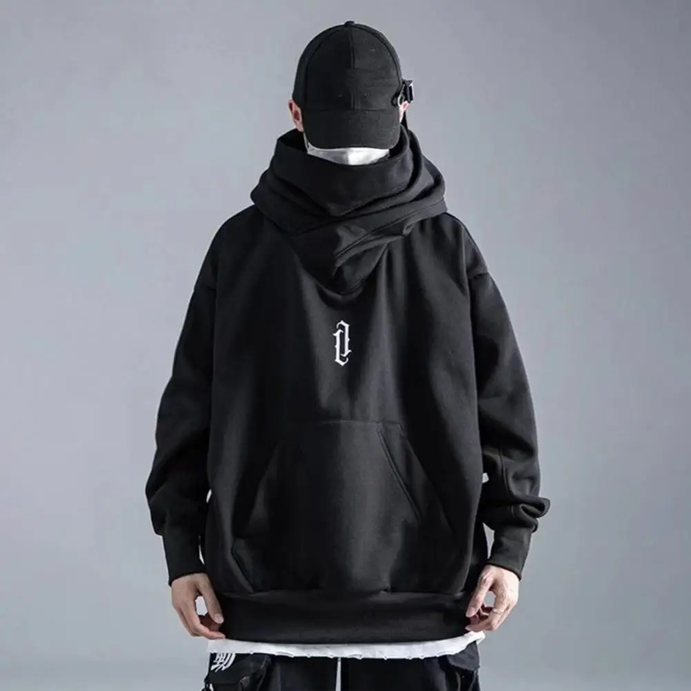 Stylish Men Autumn Hoodie Hat Spring Hoodie Long Sleeves High Street Winter Hoodie  Warm