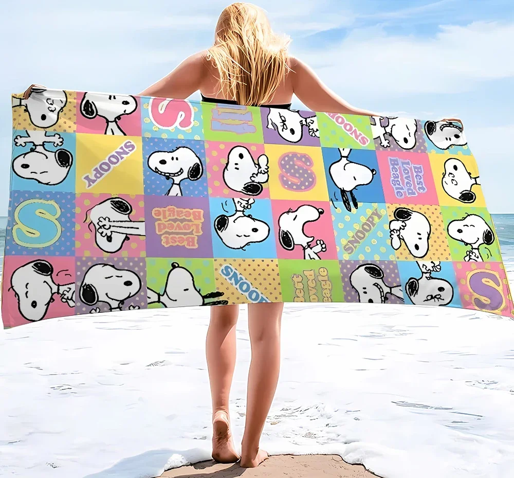 thumbnail image 1 of Snoopy-Albornoz de microfibra de Anime para mujer, de dibujos animados Toalla de baño, bata de baño, Toalla de baño de Spa de playa, regalo para niños, Invierno, 1 of 5