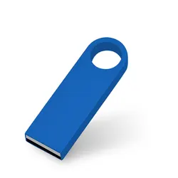 Waterproof Silver USB Flash Drive - Versatile Capacity Options - Perfect Gift - 4GB (Blue)