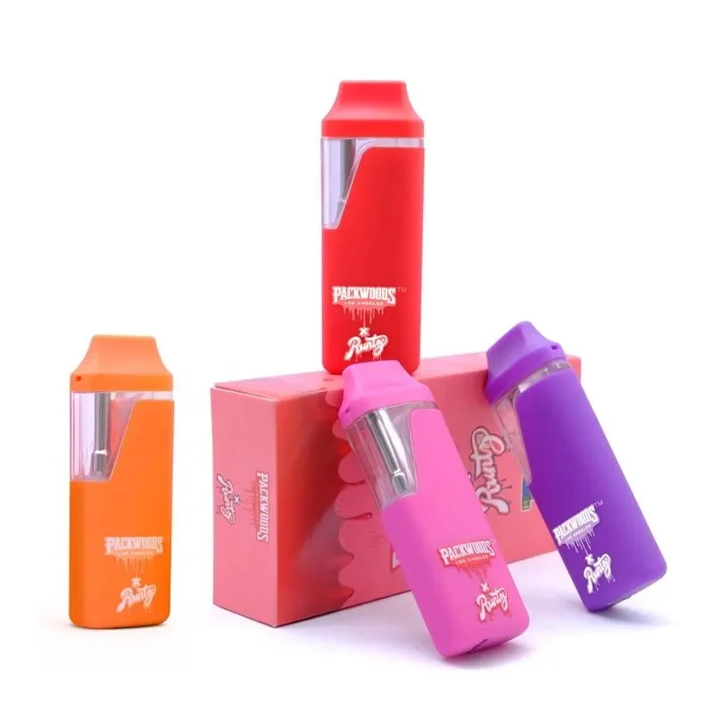 50 Pz Runtz X Packwoods Kit Penna Vape 380Mah E Sigarette Batteria Ricaricabile 1Ml Baccelli Vuoti Vaporizzatore Con Confezione Cassetto