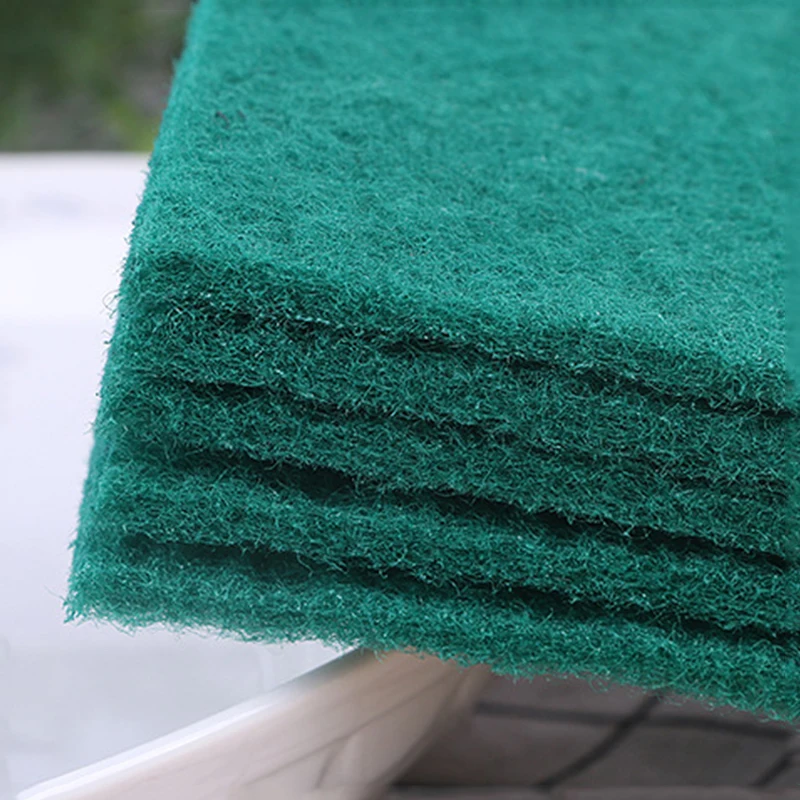 5pcs-Scouring Pad Dish Scrubber Scouring Pads Green Reusable Household Scrub Pads Carpet Cleaning Solution Fiber Brush to Clean