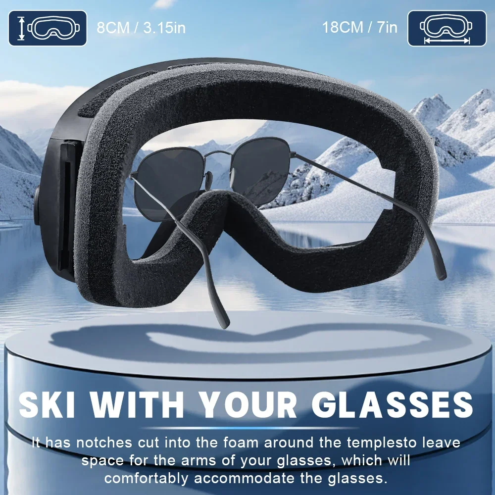 X-TIGER Men's and Women's Outdoor Ski Sunglasses UV400 Double Lens Ski Goggles Men's Snowboard Goggles Winter Riding Glasses 2