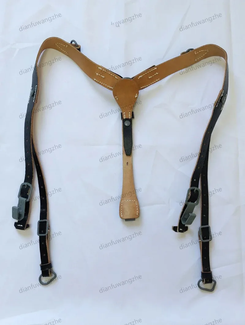 Reproduction Cosplay tactics German Y style Shoulder Straps Leather Suspenders