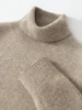 Yoyoselect  Luxury Men Cashmere Sweater Autumn Winter Quality Turtleneck Smart Casual Pullover 100% Cashmere Knitwear Soft Tops 5