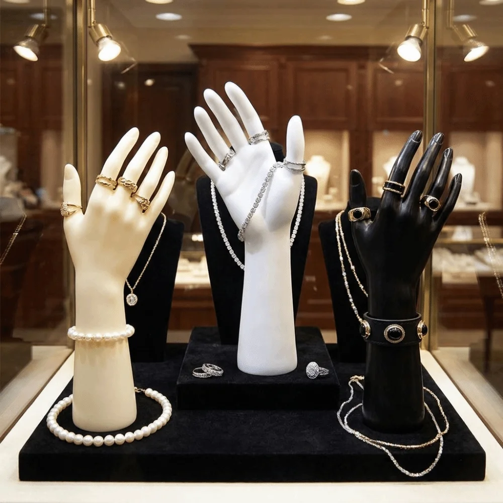 Accessorio di Moda, Mano di Manichino Realistica, Espositore Multiuso Durevole, Modello di Mano Finta Portatile e Pratico per Showroom - immagine 5