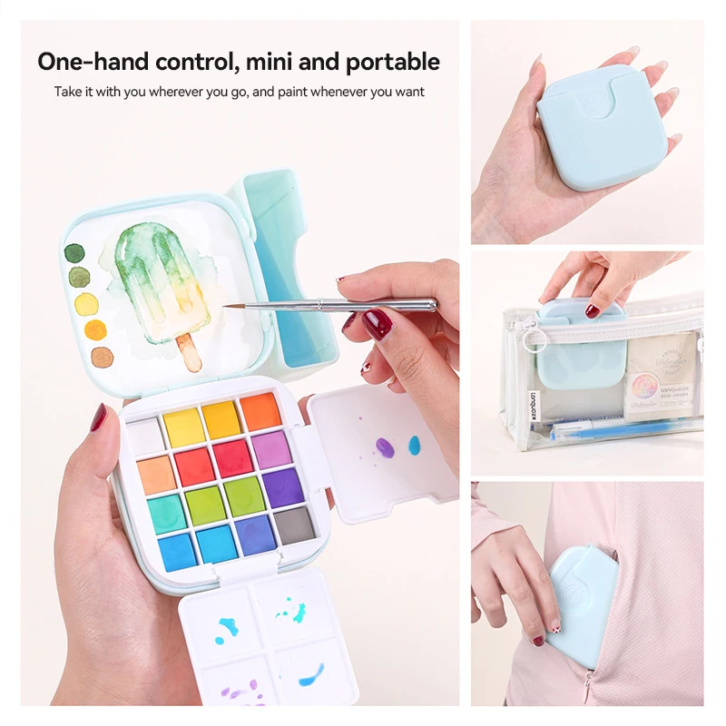16-Color Portable Watercolor Set 3