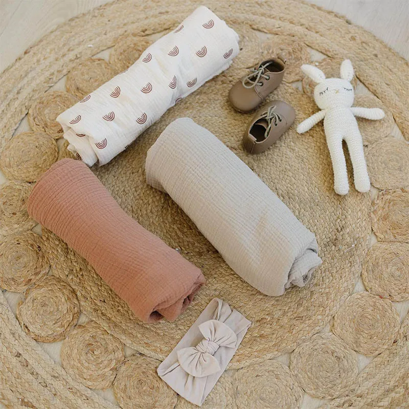 Cotton Gauze Muslin Baby Blanket Super Soft Newborn Quick Dry Boy Girl Kids Bath Towel Baby Stroller Blanket Cover 6