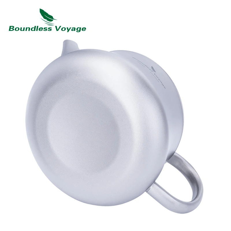 Boundless Voyage 티타늄 주전자, 재사용 가능한 휴대용 티팟, 여행 캠핑 커피 차 주전자, 300ml