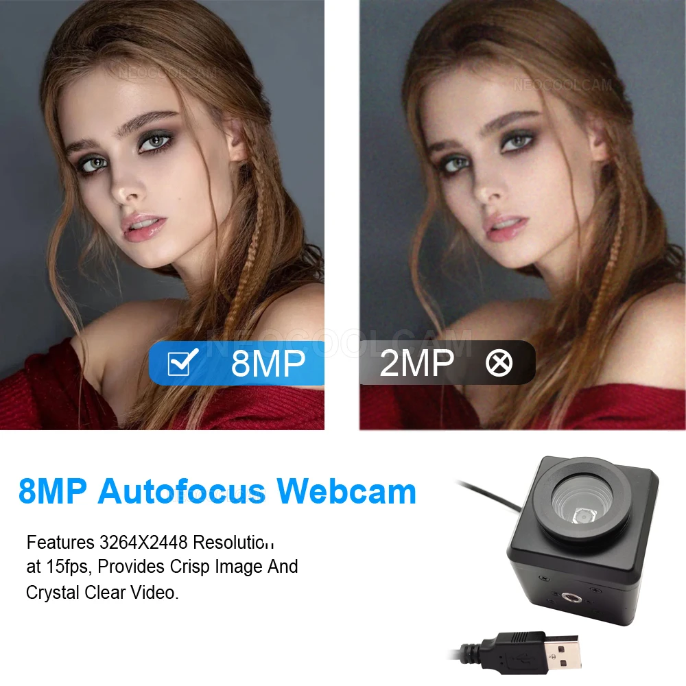 Industrial 4K Webcam PC Laptops 8MP Autofocus USB Mini Camera IMX179 Sensor OTG UVC Plug and Play For Meeting Document Scanning, pc webcam,pc web camera,computer camera