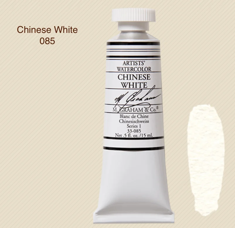 M. Graham 1/2-Ounce Tube Watercolor Paint, Chinese White (33-085)