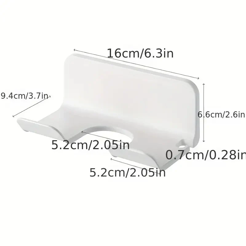 Hair Dryer Stand Holder Wall Mounted ABS Punch Free Blow Dryer Holder Rack
