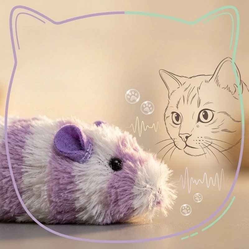 Deluxe Interactive Plush Mouse Cat Toy - Bite Resistant & Squeaky Self-Entertainment Plaything