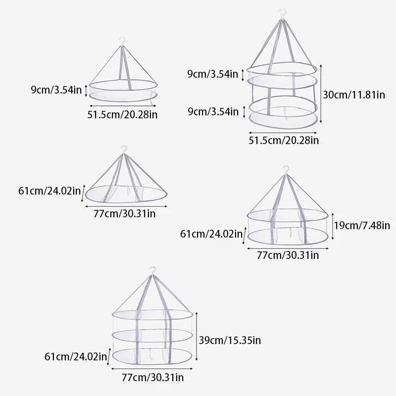 Household Socks Sweater Special Drying Racks Hook Laundry Basket Clothes Drying Net Mesh Pockets for Laying Clothes Flat 6
