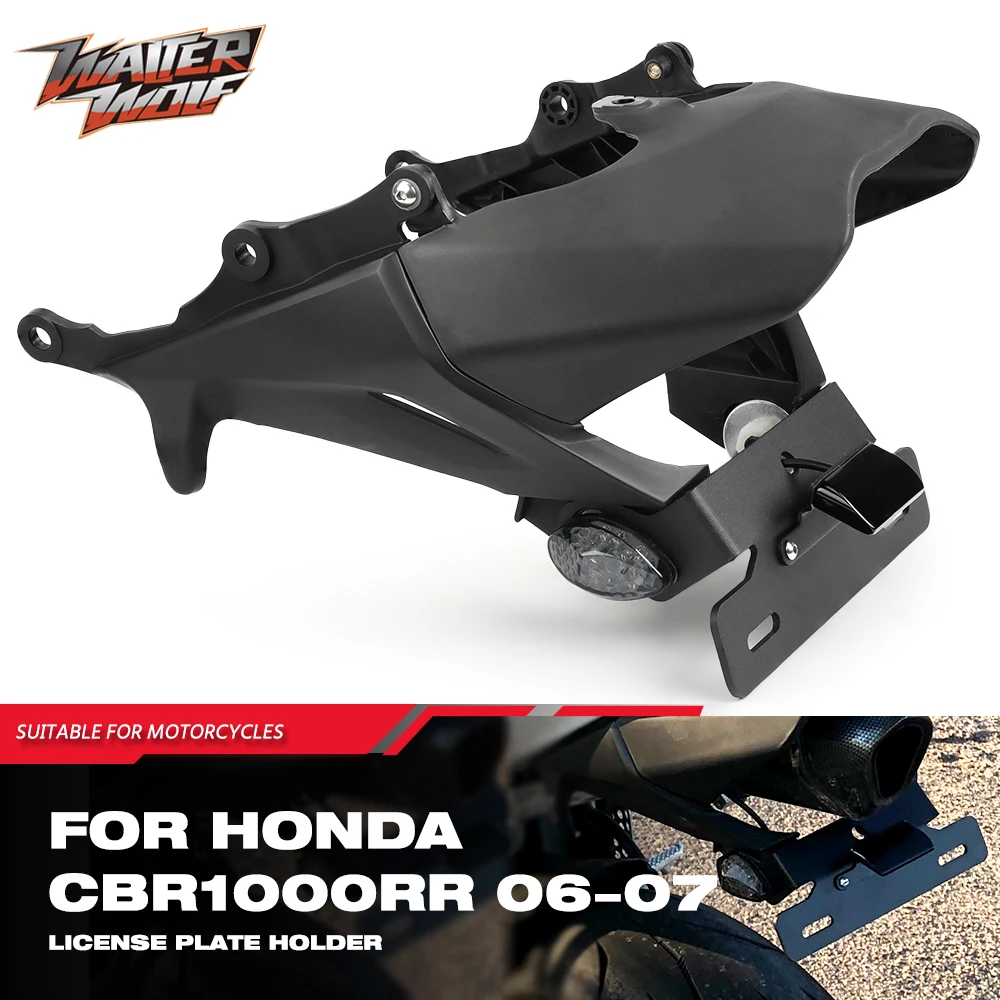 

For HONDA CBR1000RR 2006 2007 License Plate Holder LED Light Motorcycle Tail Tidy Fender Eliminators Turn Signal Number Brakcket