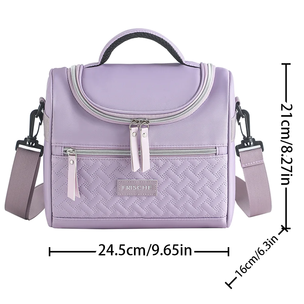 Elegant Insulated Lunch Tote Bag - Stylish, Lightweight, and Portable