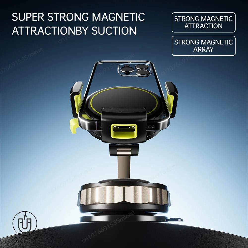 Universal 360° Rotating Magnetic Car Phone Mount with Vacuum Suction