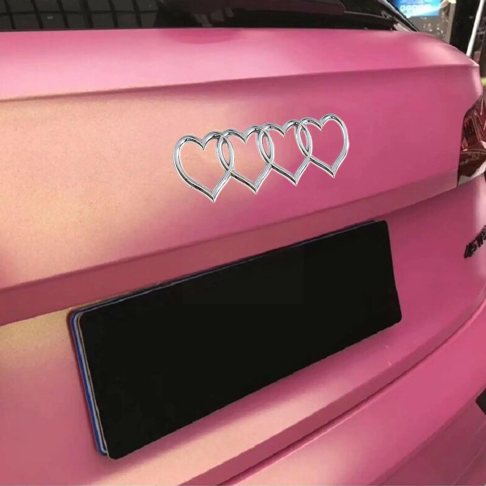 Carro Amor Coração Logo Etiqueta, Tronco Etiqueta Cauda Traseira, Emblema, Decalque para Audi Substituição, Acessórios do carro, V4M3, Novo