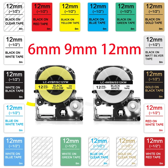 1Pcs SS12KW LC-4WBN Compatible Epson Label Tape: Perfect Organization Made Easy