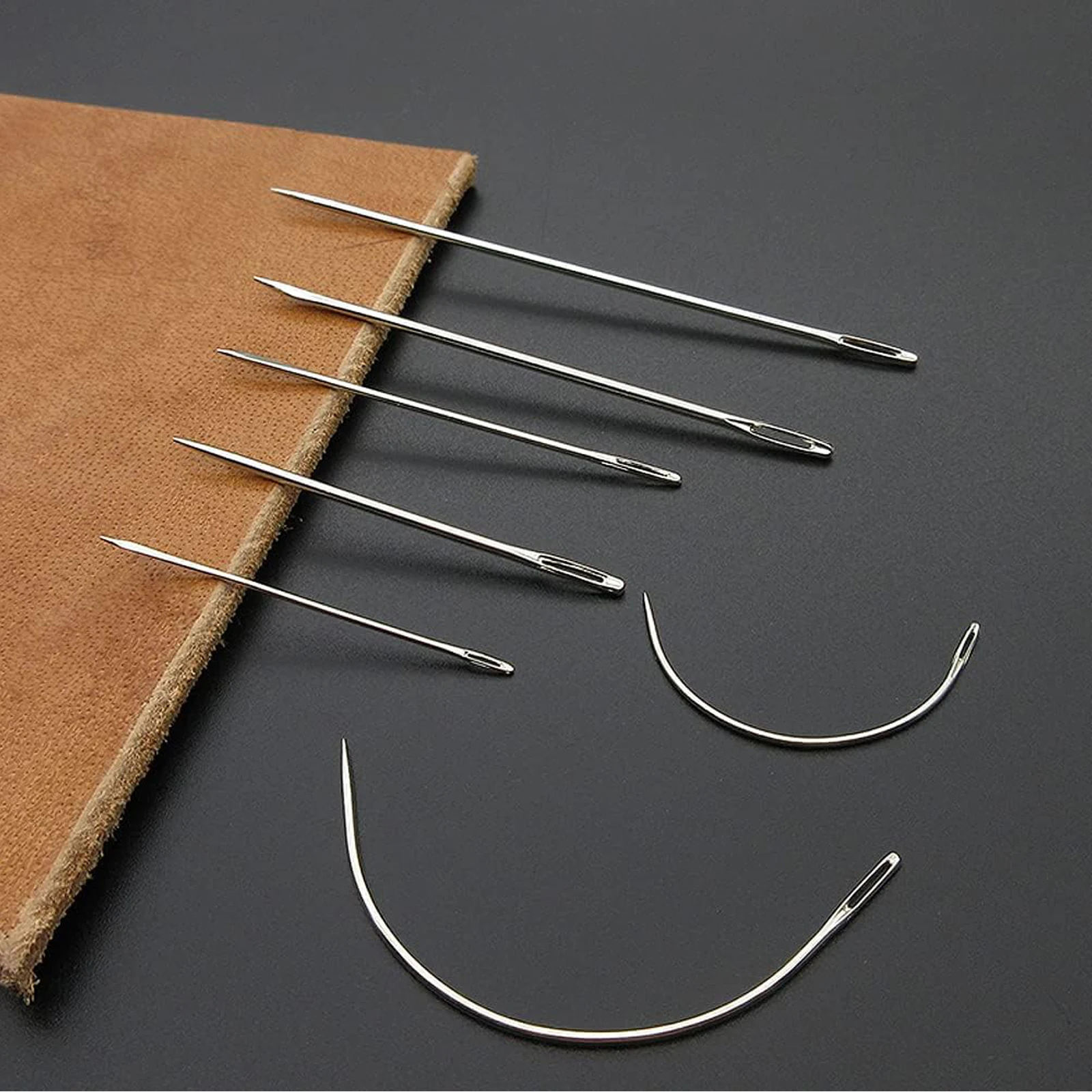 55Yards Waxed Thread with 7 Pcs Leather Hand Sewing Needles 150D Flat  Sewing Waxed Thread Leather Repair Needles for Sewing Upholstery Leather  Canvas