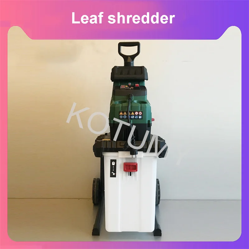 Electric Branch Crusher Small Household Orchard Tree Branch Crusher Wood Crusher Leaf Belt Collection Box Branch Crusher 220V 3